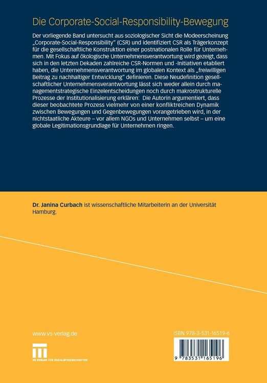 Produktbild: Die Corporate-Social-Responsibility-Bewegung