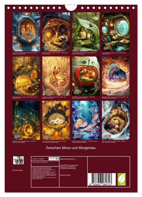 Produktbild: Zwischen Moos und Morgentau (Wandkalender 2026 DIN A4 hoch), CALVENDO Monatskalender