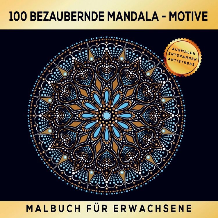 Produktbild: Malbuch f&uuml;r Erwachsene - 100 bezaubernde Mandala Motive