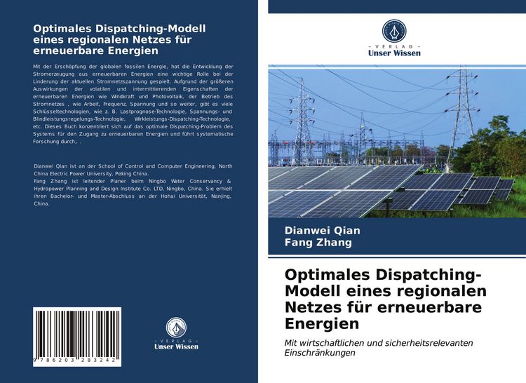 Produktbild: Optimales Dispatching-Modell eines regionalen Netzes f&uuml;r erneuerbare Energien