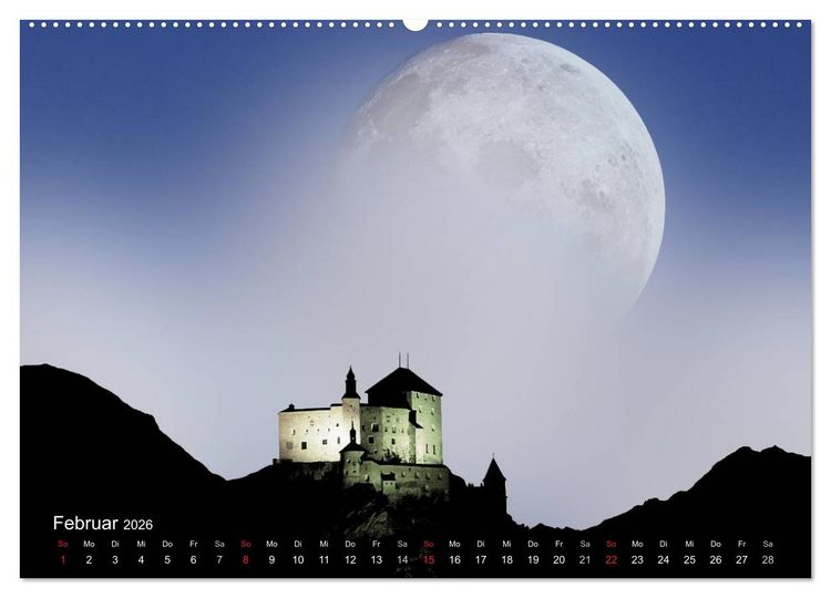 Produktbild: Mondnacht (Wandkalender 2026 DIN A2 quer), CALVENDO Monatskalender
