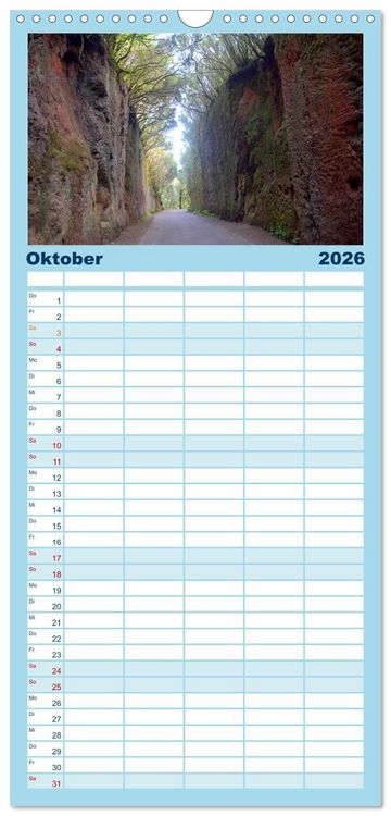 Produktbild: Familienplaner 2026 - Teneriffa Insel der Gl&uuml;ckseeligen mit 5 Spalten (Wandkalender, 21 x 45 cm) CALVENDO