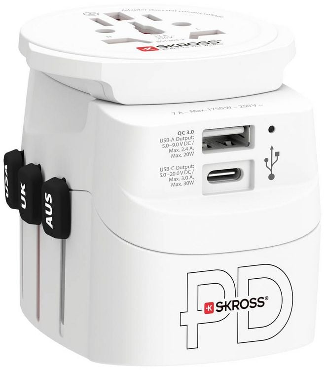 Produktbild: SKROSS PRO Light USB AC30PD - World Travel Adapter