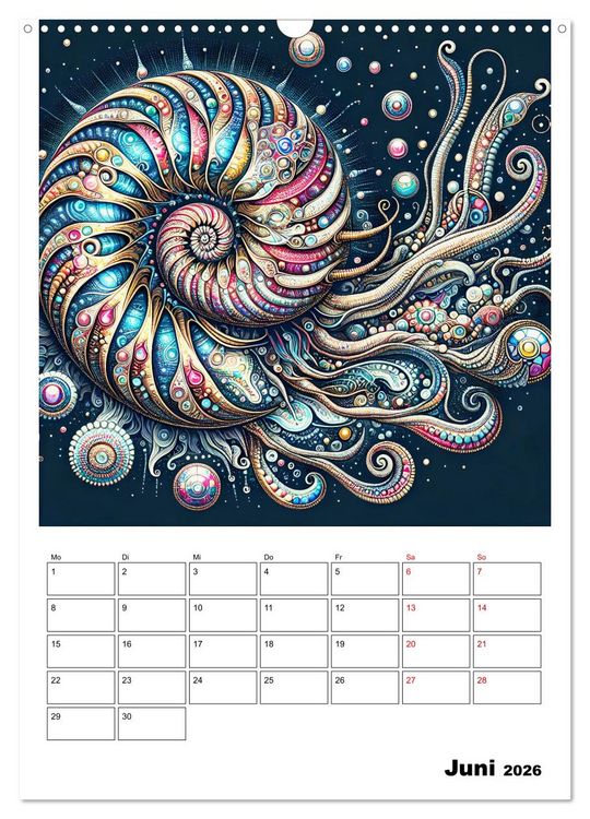 Produktbild: Mystische Nautilus (Wandkalender 2026 DIN A3 hoch), CALVENDO Monatskalender