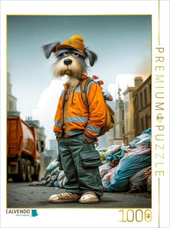 Produktbild: CALVENDO Puzzle Ich bin auf Zack, wenn es um Euren M&uuml;ll geht | 1000 Teile Lege-Gr&ouml;&szlig;e 64x48cm Foto-Puzzle f&uuml;r gl&uuml;ckliche Stunden