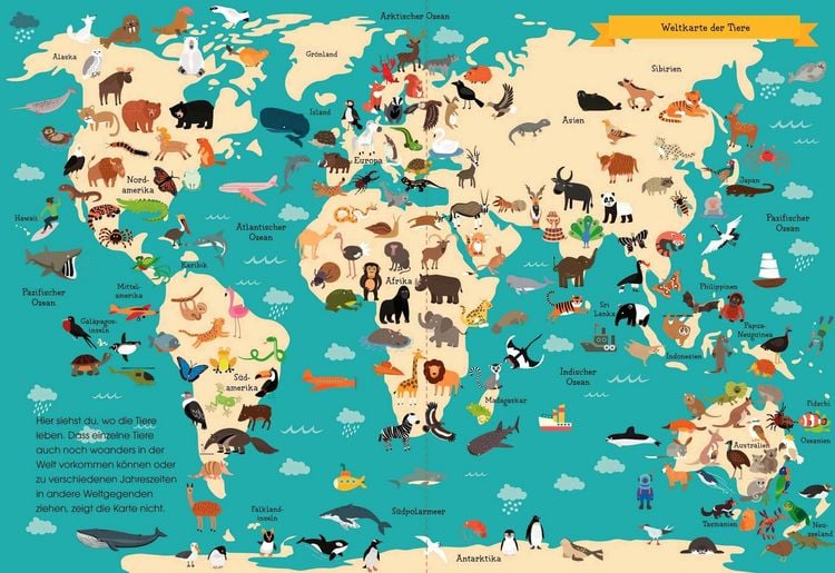 Produktbild: Zeichne deinen eigenen Tieratlas! &Uuml;ber 170 Tiere von 7 Kontinenten. Ganz einfach Schritt f&uuml;r Schritt. F&uuml;r Kinder ab 6 Jahren