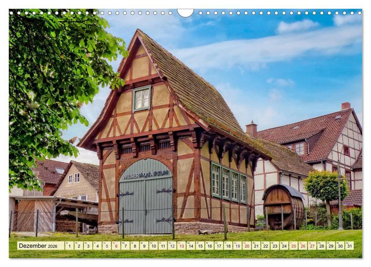 Produktbild: Bodenwerder - entz&uuml;ckende M&uuml;nchhausen-Stadt an der Oberweser (Wandkalender 2026 DIN A3 quer), CALVENDO Monatskalender