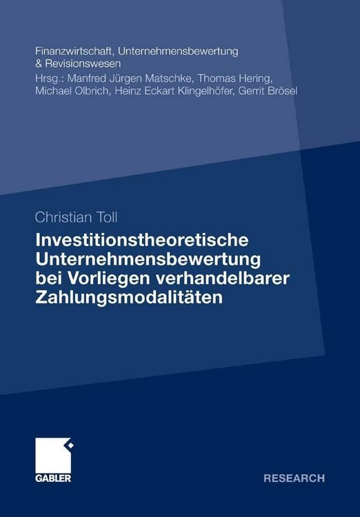 Produktbild: Investitionstheoretische Unternehmensbewertung bei Vorliegen verhandelbarer Zahlungsmodalit&auml;ten