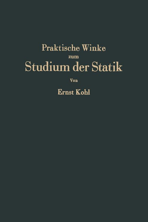 Produktbild: Praktische Winke zum Studium der Statik