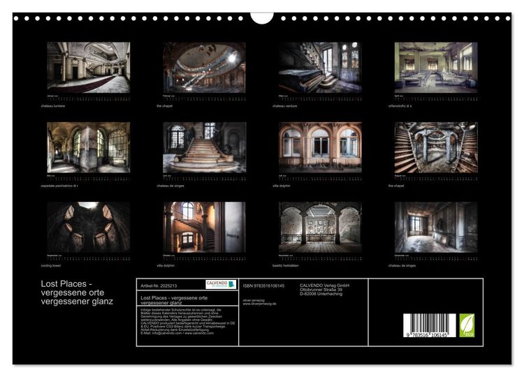 Produktbild: Lost Places - vergessene orte vergessener glanz (Wandkalender 2026 DIN A3 quer), CALVENDO Monatskalender