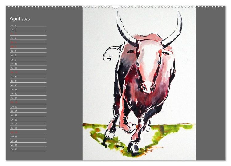 Produktbild: Sternbild Stier (Wandkalender 2026 DIN A2 quer), CALVENDO Monatskalender