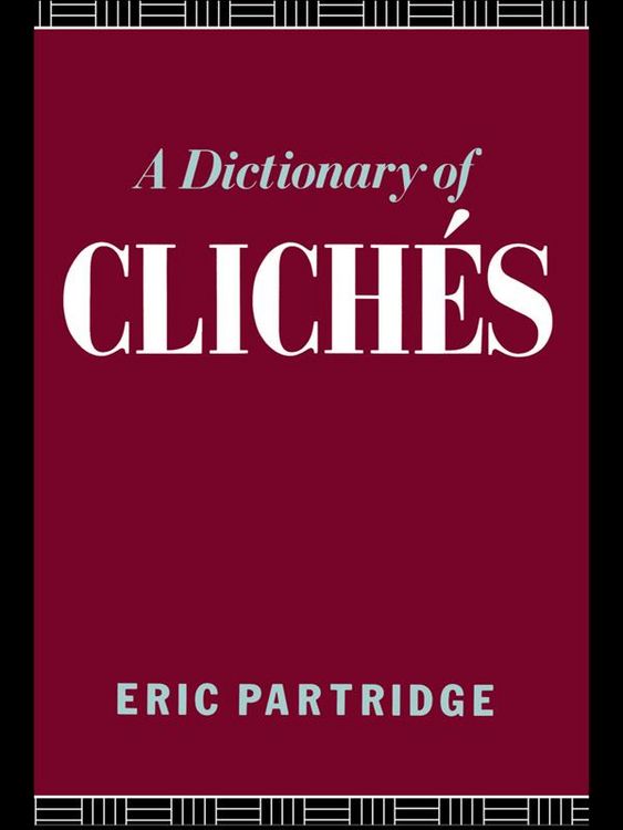 Produktbild: A Dictionary of Cliches