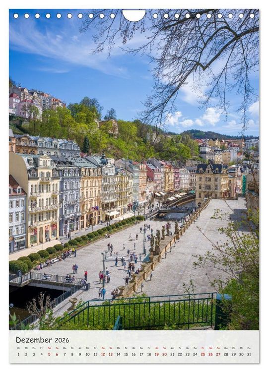 Produktbild: Karlsbad / Karlovy Vary - Heilbad im Westb&ouml;hmischen B&auml;derdreieck (Wandkalender 2026 DIN A4 hoch), CALVENDO Monatskalender