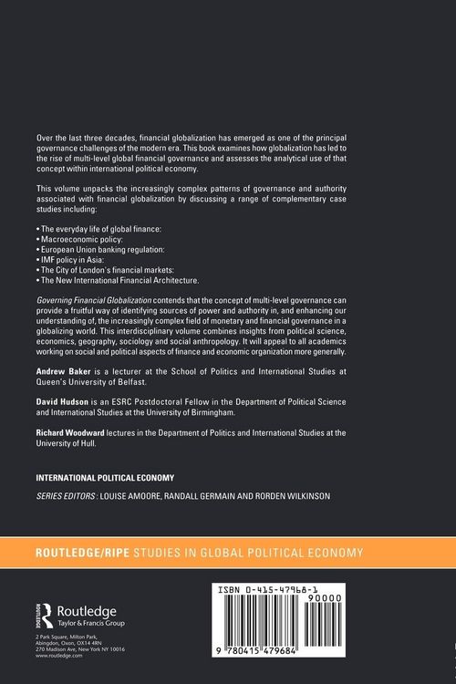 Produktbild: Governing Financial Globalization