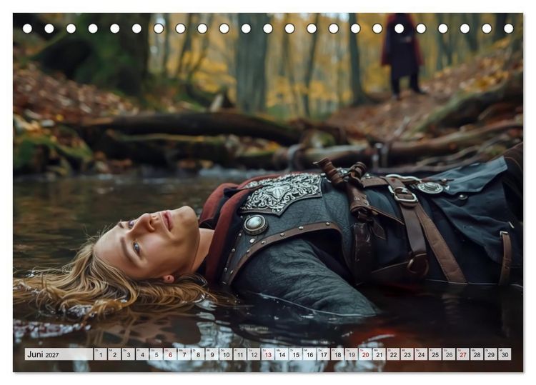 Produktbild: Germanische Mythen &ndash; Die Nibelungensage (Tischkalender 2027 DIN A5 quer), CALVENDO Monatskalender