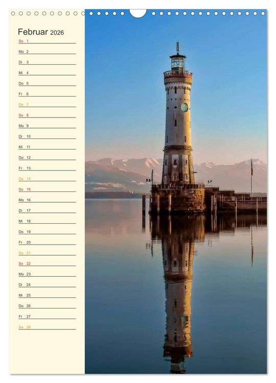 Produktbild: Deutsche Leuchtt&uuml;rme - maritimer Geburtstagsplaner (Wandkalender 2026 DIN A3 hoch), CALVENDO Monatskalender