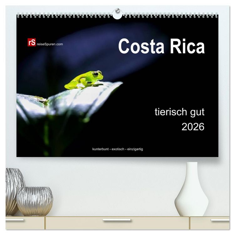 Produktbild: Costa Rica tierisch gut 2026 (hochwertiger Premium Wandkalender 2026 DIN A2 quer), Kunstdruck in Hochglanz