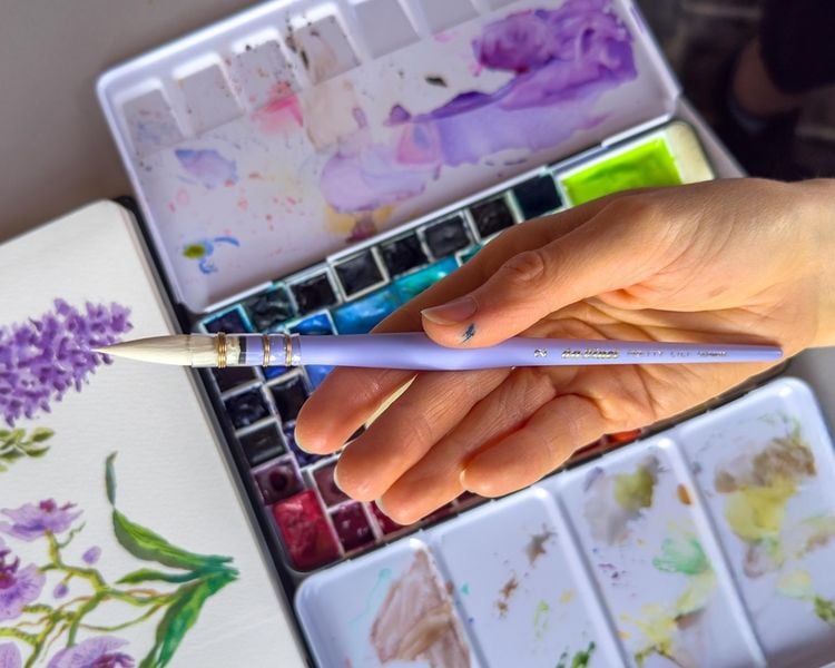 Produktbild: da Vinci Pinsel PRETTY LILI EDITION Aquarellpinsel, Pinsel, Gr&ouml;&szlig;e 2