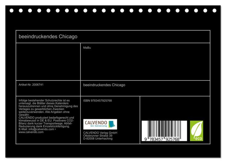 Produktbild: beeindruckendes Chicago (Tischkalender 2026 DIN A5 quer), CALVENDO Monatskalender