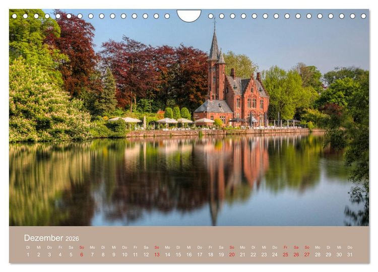Produktbild: Br&uuml;gge und Gent, eine Fotoreise durch die zwei Perlen Flanderns. (Wandkalender 2026 DIN A4 quer), CALVENDO Monatskalender