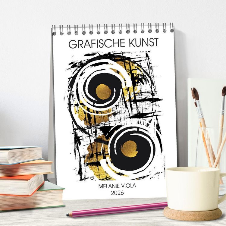 Produktbild: GRAFISCHE KUNST (Tischkalender 2026 DIN A5 hoch), CALVENDO Monatskalender