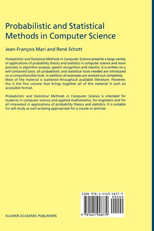 Produktbild: Probabilistic and Statistical Methods in Computer Science