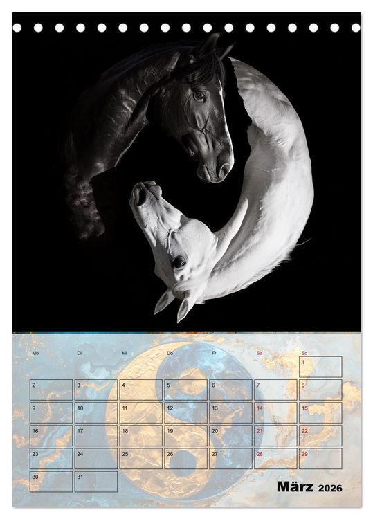 Produktbild: Sei das Yin zu meinem Yang (Tischkalender 2026 DIN A5 hoch), CALVENDO Monatskalender