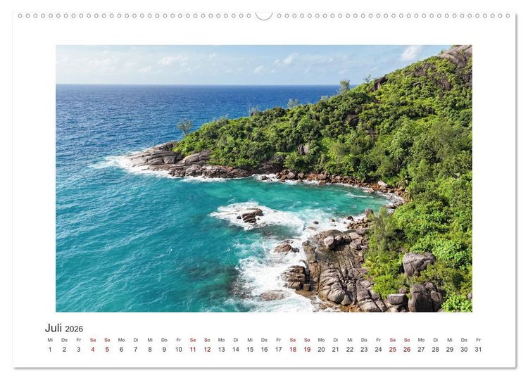 Produktbild: Seychellen - unterwegs mit Julia Hahn (Wandkalender 2026 DIN A2 quer), CALVENDO Monatskalender