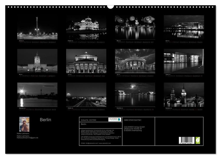 Produktbild: Berlin (Wandkalender 2026 DIN A2 quer), CALVENDO Monatskalender