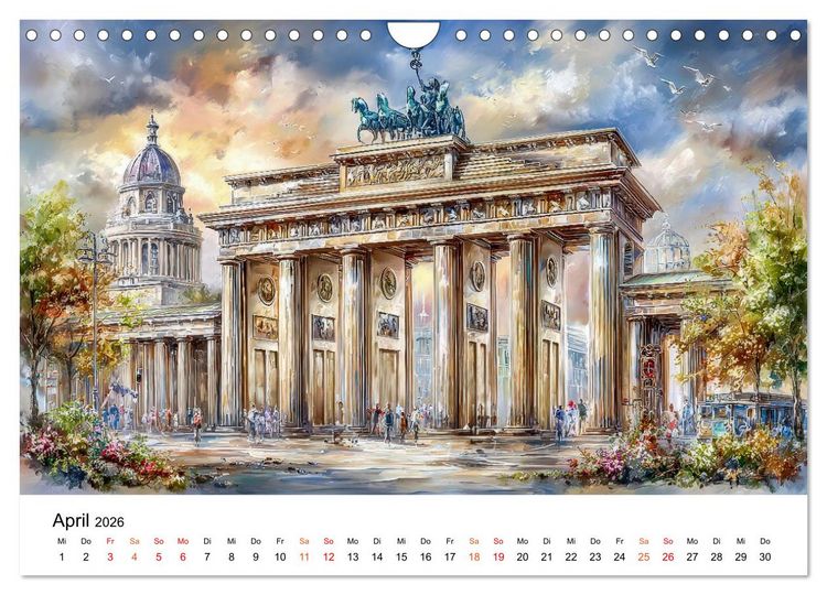 Produktbild: Stadtpoesie in sanften Farben (Wandkalender 2026 DIN A4 quer), CALVENDO Monatskalender