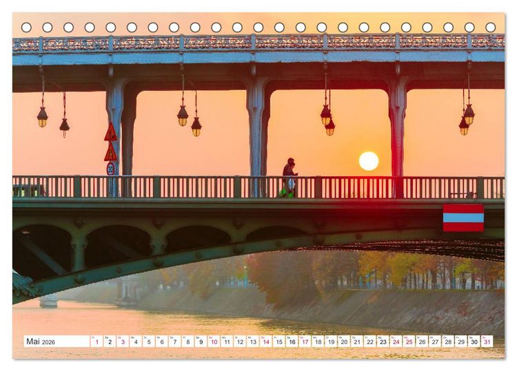 Produktbild: Geliebtes Paris - Ein Bilderbogen aus der Stadt der Liebe (Tischkalender 2026 DIN A5 quer), CALVENDO Monatskalender