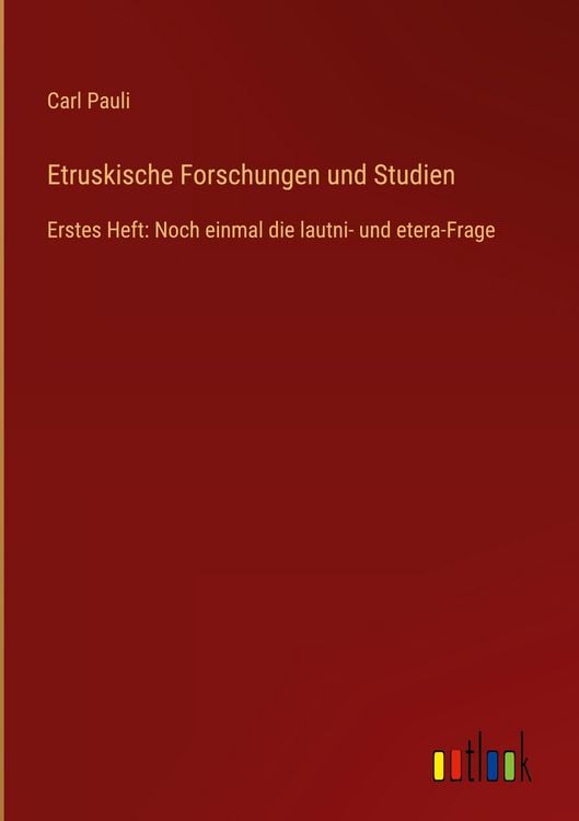 Produktbild: Etruskische Forschungen und Studien