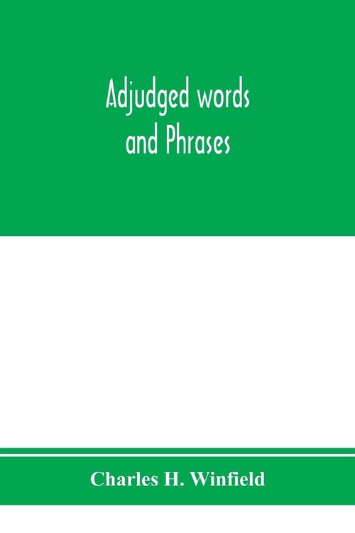 Produktbild: Adjudged words and phrases