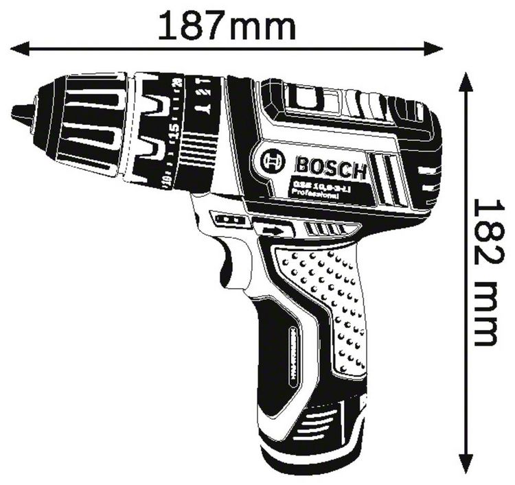 Produktbild: Bosch Professional GSB 12V-15 2-Gang-Akku-Schlagbohrschrauber inkl. 2. Akku
