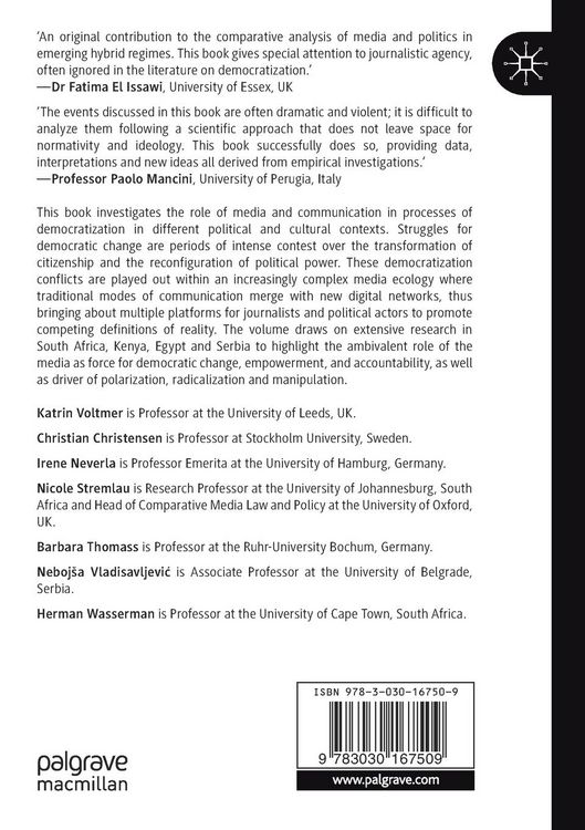 Produktbild: Media, Communication and the Struggle for Democratic Change