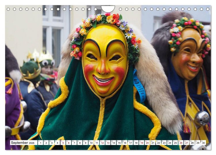 Produktbild: Fasnet in Oberschwaben und auf der Alb (Wandkalender 2026 DIN A4 quer), CALVENDO Monatskalender