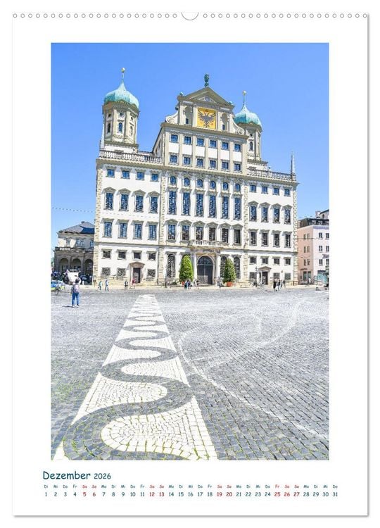 Produktbild: Augsburg - Gesichter einer Stadt (Wandkalender 2026 DIN A2 hoch), CALVENDO Monatskalender