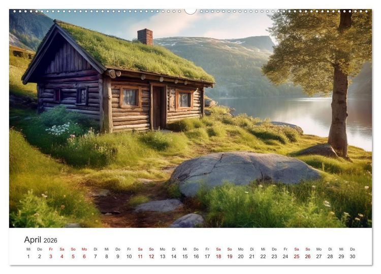 Produktbild: Zuhause in der Wildnis (Wandkalender 2026 DIN A2 quer), CALVENDO Monatskalender
