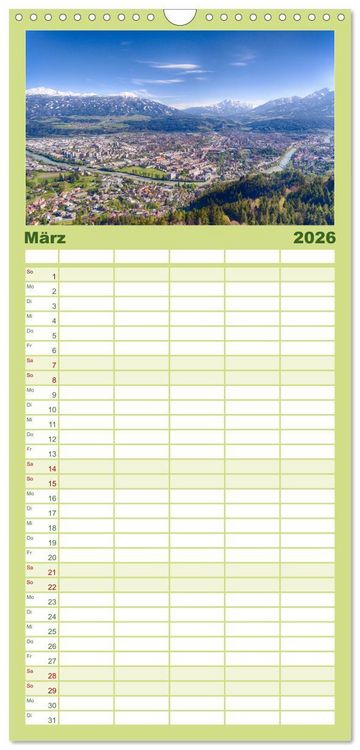 Produktbild: Familienplaner 2026 - Wundersch&ouml;nes &Ouml;sterreich mit 5 Spalten (Wandkalender, 21 x 45 cm) CALVENDO