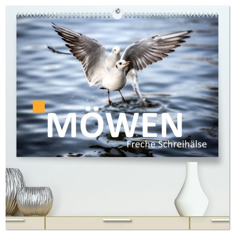 Produktbild: M&Ouml;WEN Freche Schreih&auml;lse (hochwertiger Premium Wandkalender 2026 DIN A2 quer), Kunstdruck in Hochglanz