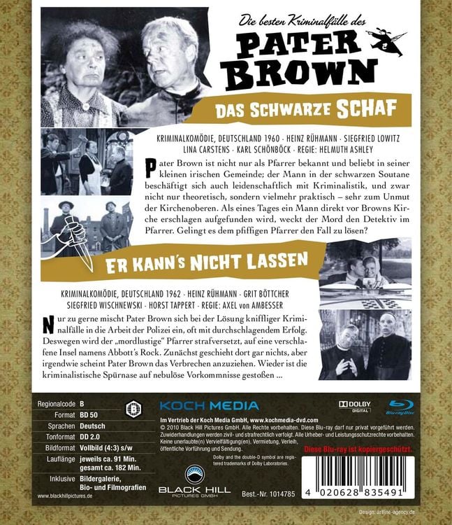 Produktbild: Pater Brown - Die besten Kriminalf&auml;lle: Das schwarze Schaf/Er kann's nicht lassen [2 BRs]