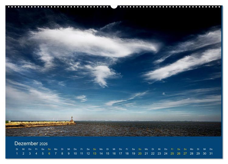 Produktbild: Die Nordmole in Wilhelmshaven. Historisches Relikt und Lieblingsort. (Wandkalender 2026 DIN A2 quer), CALVENDO Monatskalender
