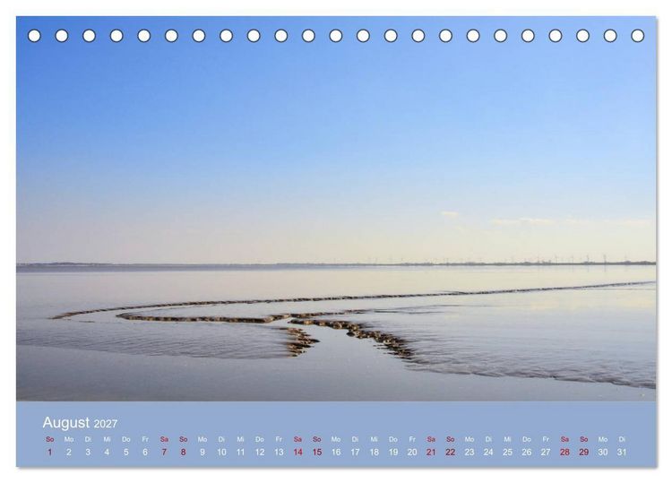 Produktbild: Wilhelmshaven - Sonne, K&uuml;ste und Meer (Tischkalender 2027 DIN A5 quer), CALVENDO Monatskalender