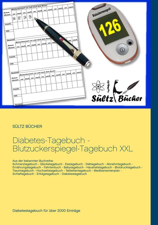 Produktbild: Diabetes-Tagebuch - Blutzuckerspiegel-Tagebuch XXL