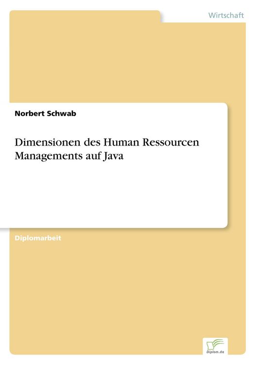 Produktbild: Dimensionen des Human Ressourcen Managements auf Java