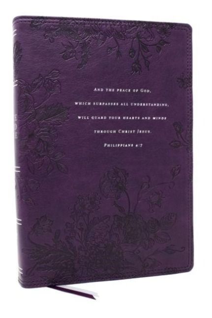 Produktbild: Peace of God Bible: Discover and Experience God's Shalom Throughout the Bible (NKJV, Purple Leathersoft, Red Letter, Comfort Print)
