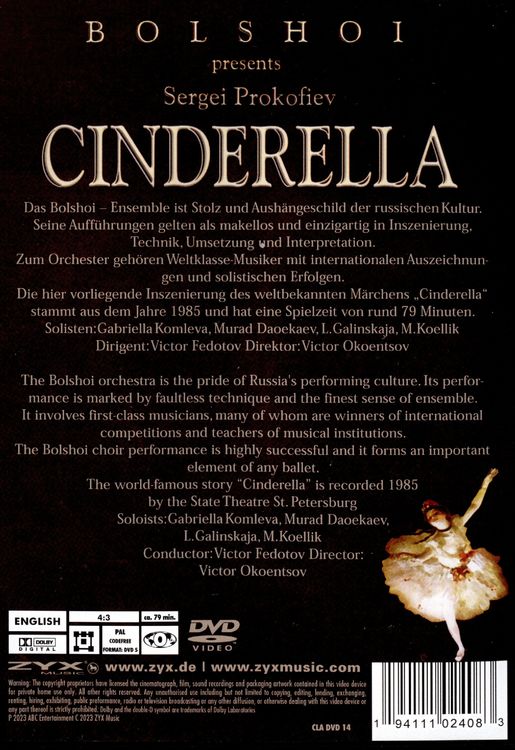 Produktbild: Bolshoi Theatre - Prokofiev - Cinderella