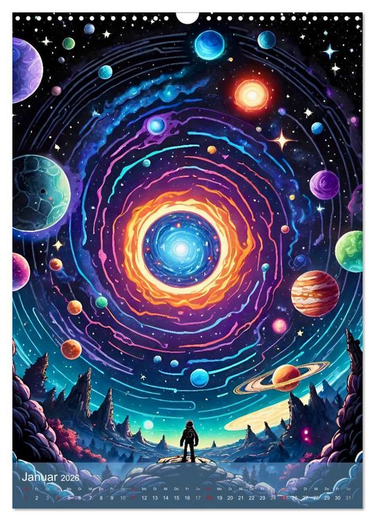 Produktbild: Weltraumtr&auml;ume (Wandkalender 2026 DIN A3 hoch), CALVENDO Monatskalender