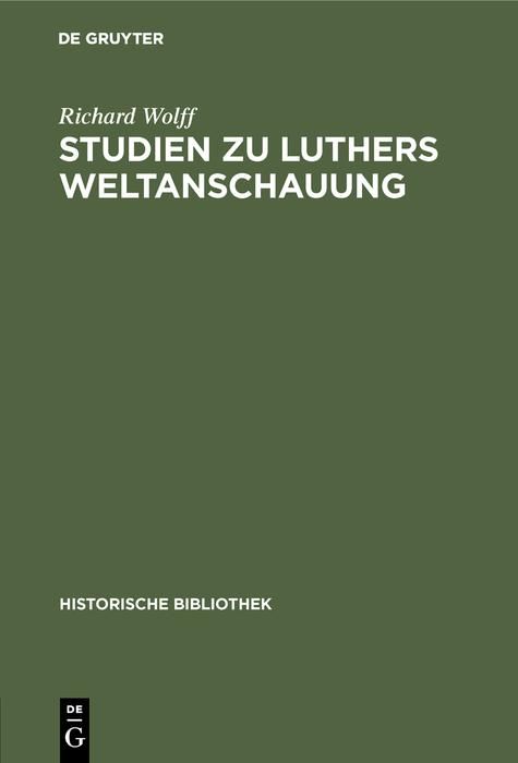 Produktbild: Studien zu Luthers Weltanschauung
