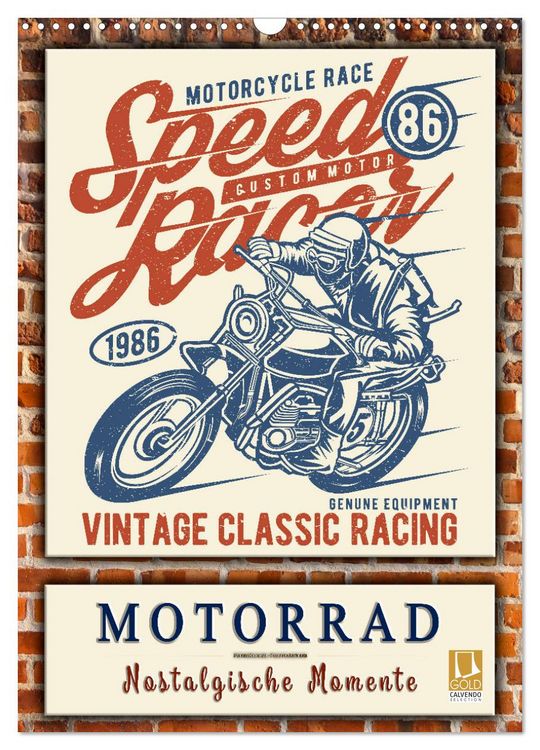 Produktbild: Motorrad - nostalgische Momente (Wandkalender 2026 DIN A3 hoch), CALVENDO Monatskalender
